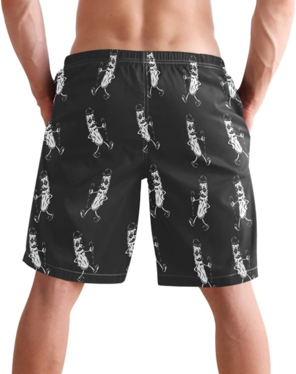 visesunny Fashion Funny Style Men's Beach Shorts Swim Trunks Quick Dry Casual Polyester Swim Shorts with Pockets S-XXL - Image 2