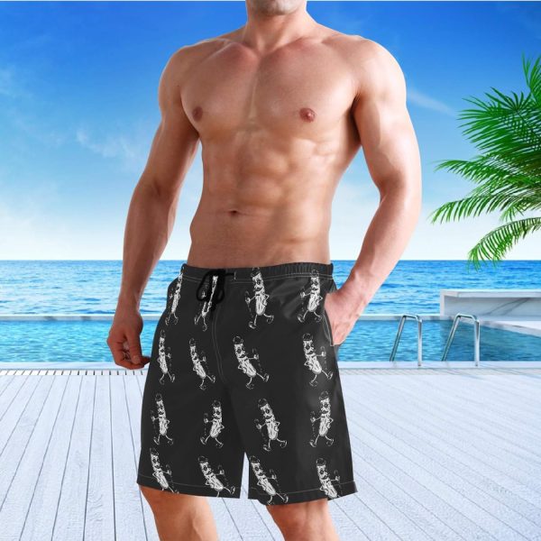 visesunny Fashion Funny Style Men's Beach Shorts Swim Trunks Quick Dry Casual Polyester Swim Shorts with Pockets S-XXL - Image 5